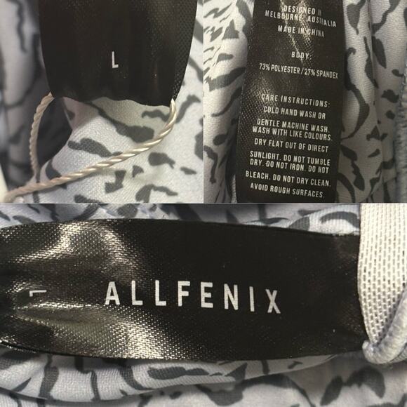 NWT All Fenix Sports Bra Large Powder Cheetah Blue Australian Pilates Wear Yoga - Picture 3 of 15